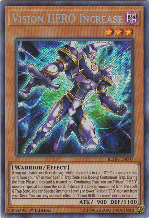 Vision HERO Increase [BLHR-EN007] Secret Rare | GnG Games