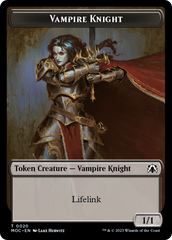 Vampire Knight // Soldier Double-Sided Token [March of the Machine Commander Tokens] | GnG Games