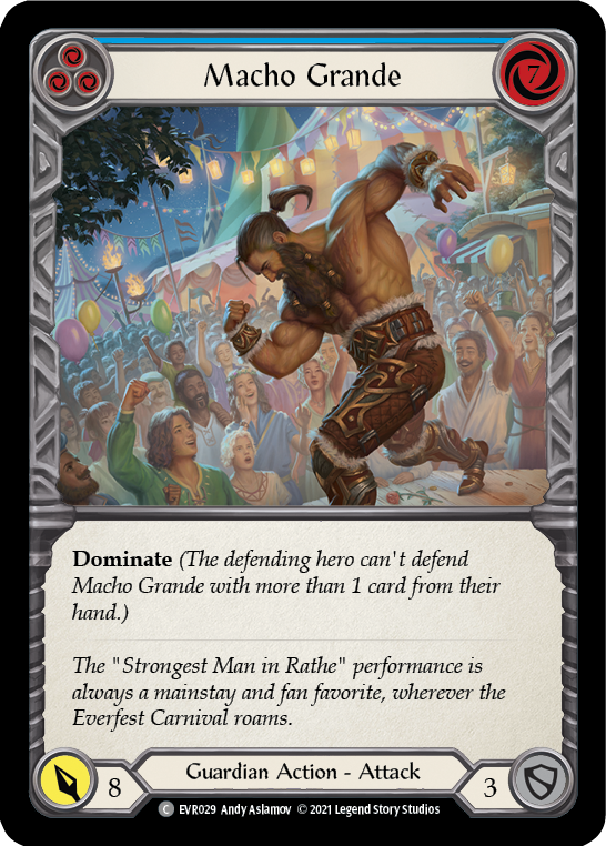 Macho Grande (Blue) [EVR029] (Everfest)  1st Edition Rainbow Foil | GnG Games