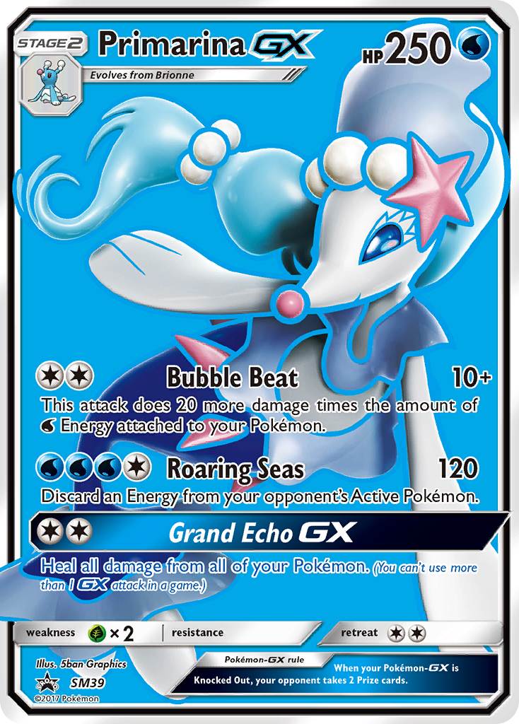 Primarina GX (SM39) [Sun & Moon: Black Star Promos] | GnG Games