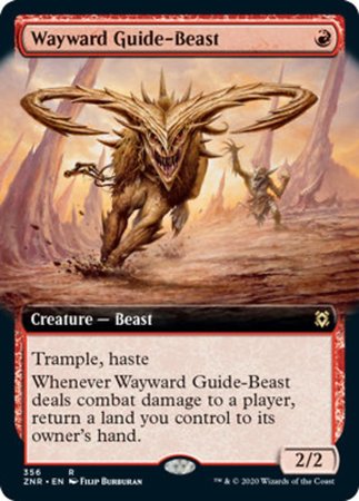 Wayward Guide-Beast (Extended Art) [Zendikar Rising] | GnG Games