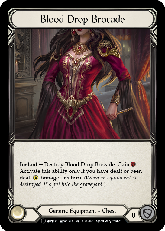 Blood Drop Brocade (Rainbow Foil) [U-MON238-RF] Unlimited Edition Rainbow Foil | GnG Games