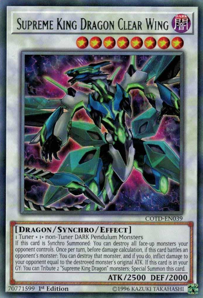 Supreme King Dragon Clear Wing [COTD-EN039] Rare | GnG Games