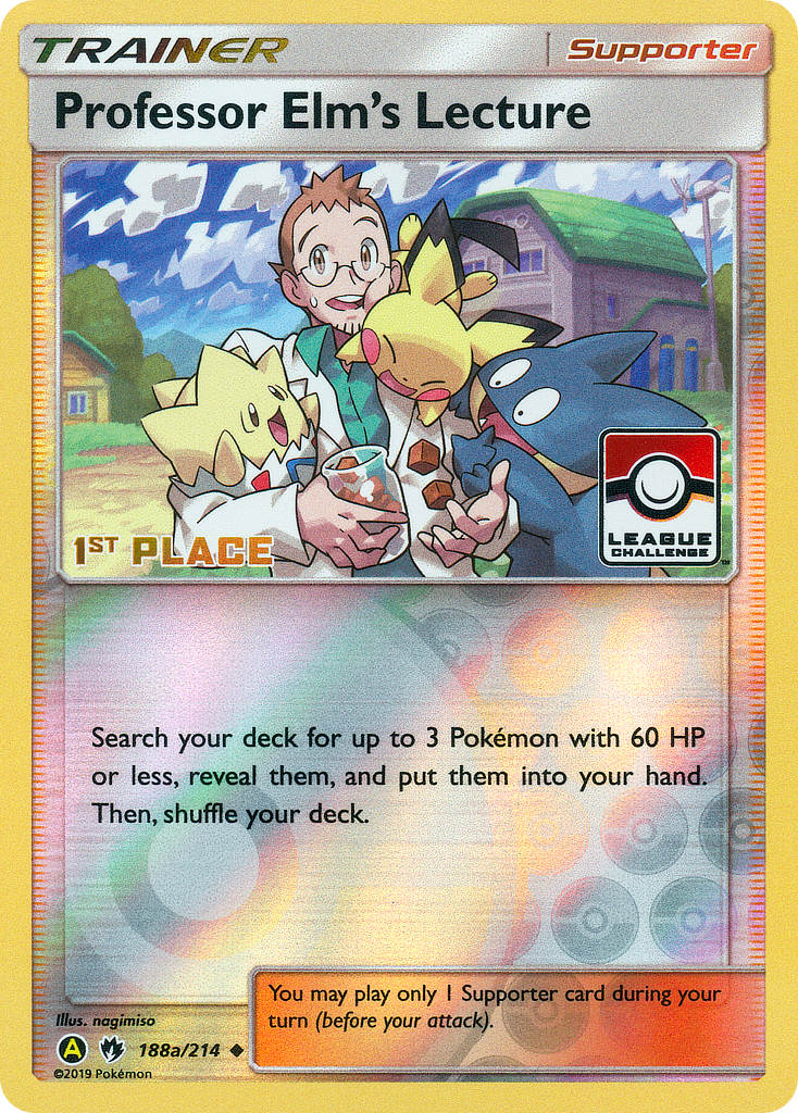 Professor Elm's Lecture (188a/214) (League Promo 1st Place) [Sun & Moon: Lost Thunder] | GnG Games