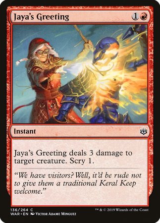 Jaya's Greeting [War of the Spark] | GnG Games