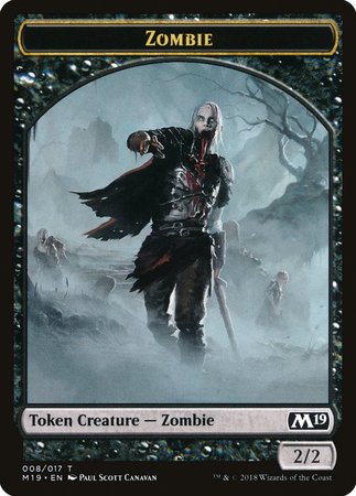 Zombie Token [Core Set 2019 Tokens] | GnG Games