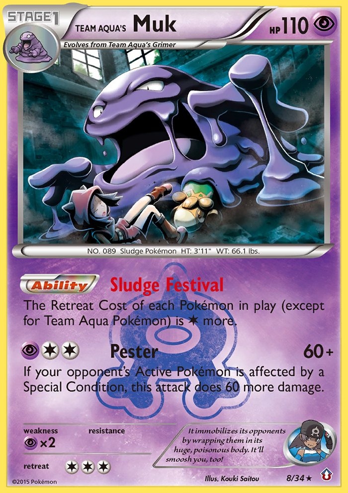 Team Aqua's Muk (8/34) [XY: Double Crisis] | GnG Games