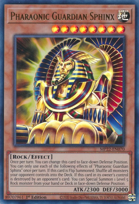 Pharaonic Guardian Sphinx [MP22-EN070] Ultra Rare | GnG Games