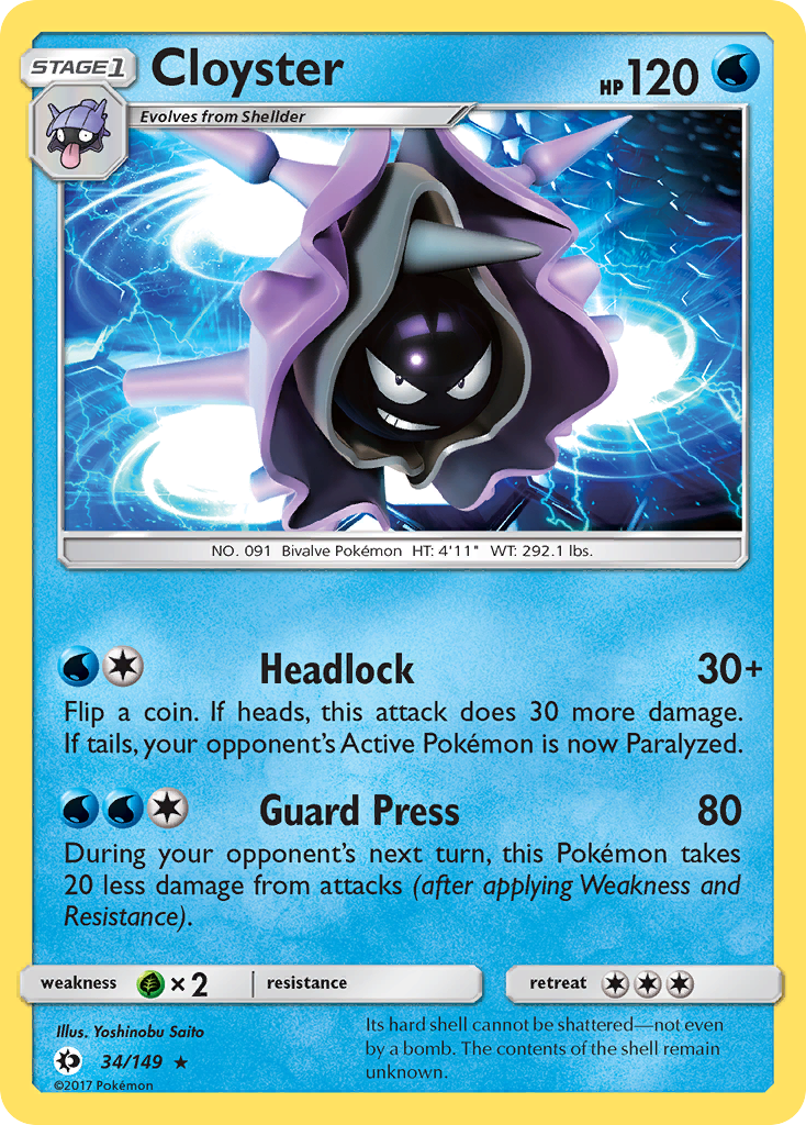 Cloyster (34/149) [Sun & Moon: Base Set] | GnG Games