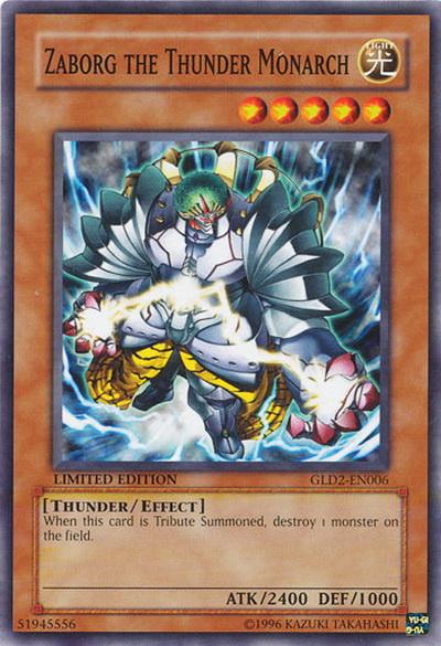 Zaborg the Thunder Monarch [GLD2-EN006] Common | GnG Games