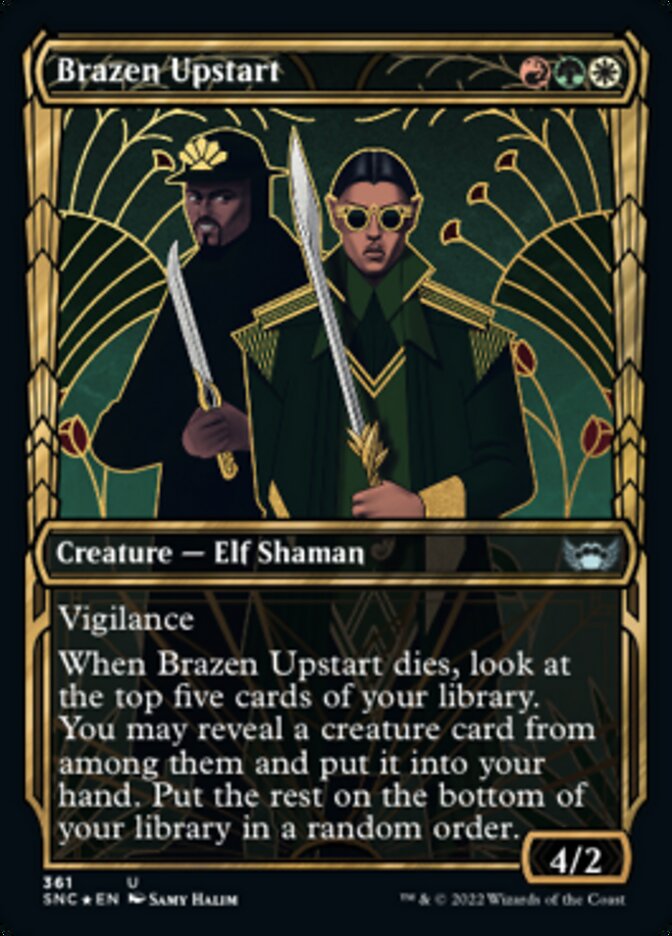 Brazen Upstart (Showcase Golden Age Gilded Foil) [Streets of New Capenna] | GnG Games