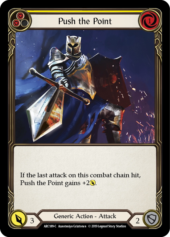 Push the Point (Yellow) [ARC189-C] 1st Edition Normal | GnG Games