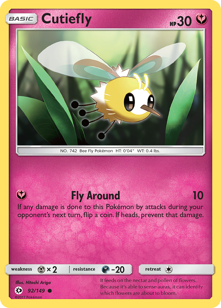 Cutiefly (92/149) [Sun & Moon: Base Set] | GnG Games