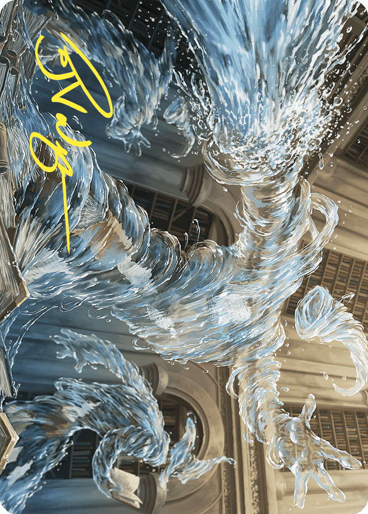 Splashy Spellcaster Art Card (Gold-Stamped Signature) [Wilds of Eldraine Art Series] | GnG Games