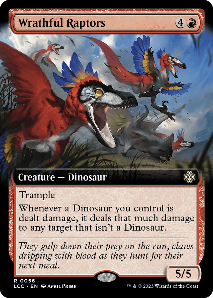 Wrathful Raptors (Extended Art) [The Lost Caverns of Ixalan Commander] | GnG Games