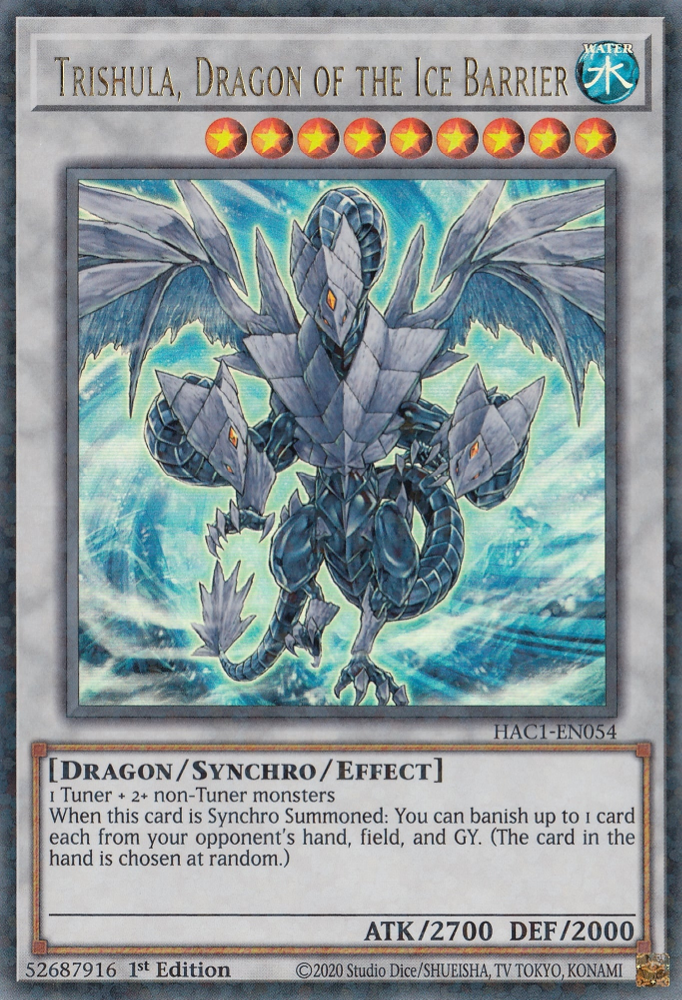 Trishula, Dragon of the Ice Barrier (Duel Terminal) [HAC1-EN054] Parallel Rare | GnG Games