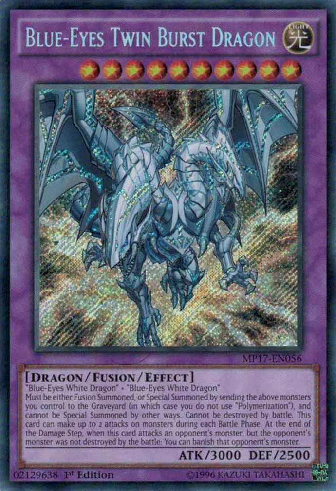 Blue-Eyes Twin Burst Dragon [MP17-EN056] Secret Rare | GnG Games