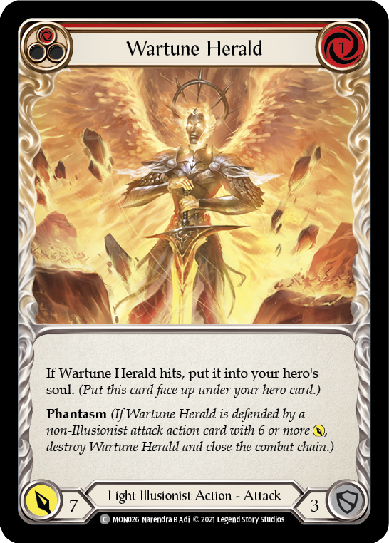 Wartune Herald (Red) (Rainbow Foil) [MON026-RF] 1st Edition Rainbow Foil | GnG Games