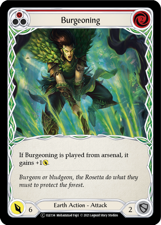 Burgeoning (Red) [U-ELE134] Unlimited Rainbow Foil | GnG Games