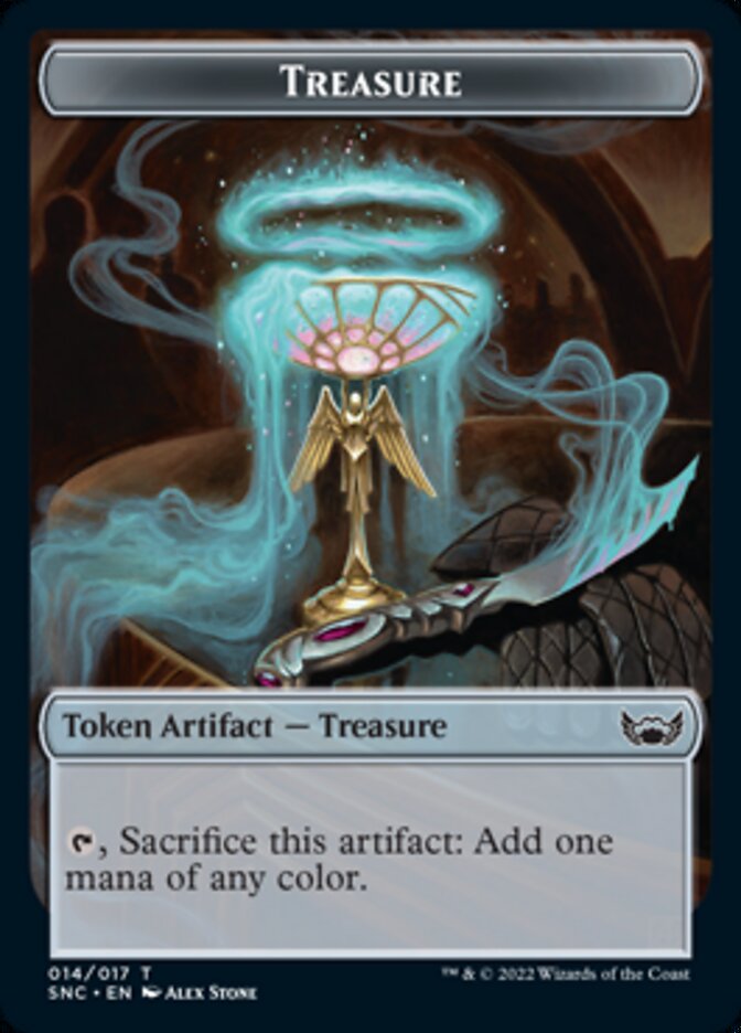 Treasure (014) // Rhino Warrior Double-sided Token [Streets of New Capenna Tokens] | GnG Games