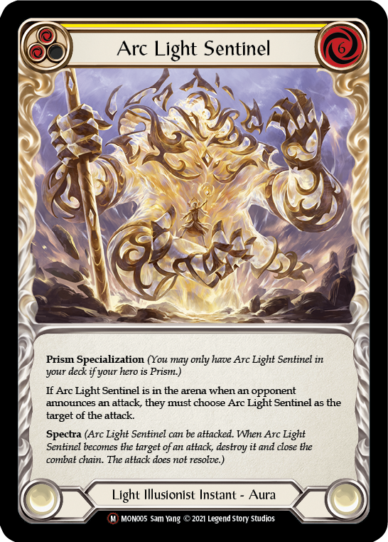 Arc Light Sentinel (Rainbow Foil) [U-MON005-RF] Unlimited Edition Rainbow Foil | GnG Games