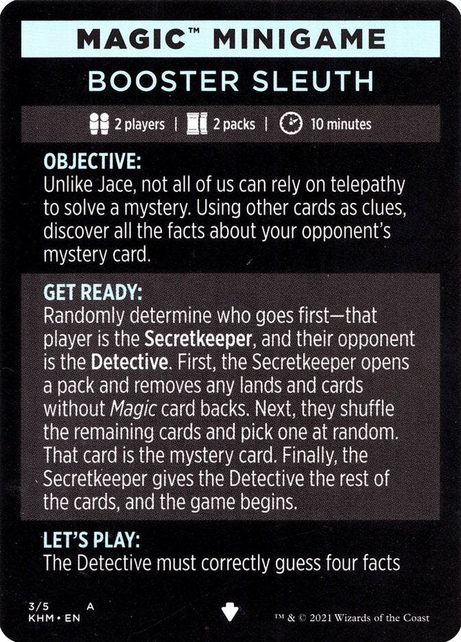 Booster Sleuth (Magic Minigame) [Kaldheim Minigame] | GnG Games