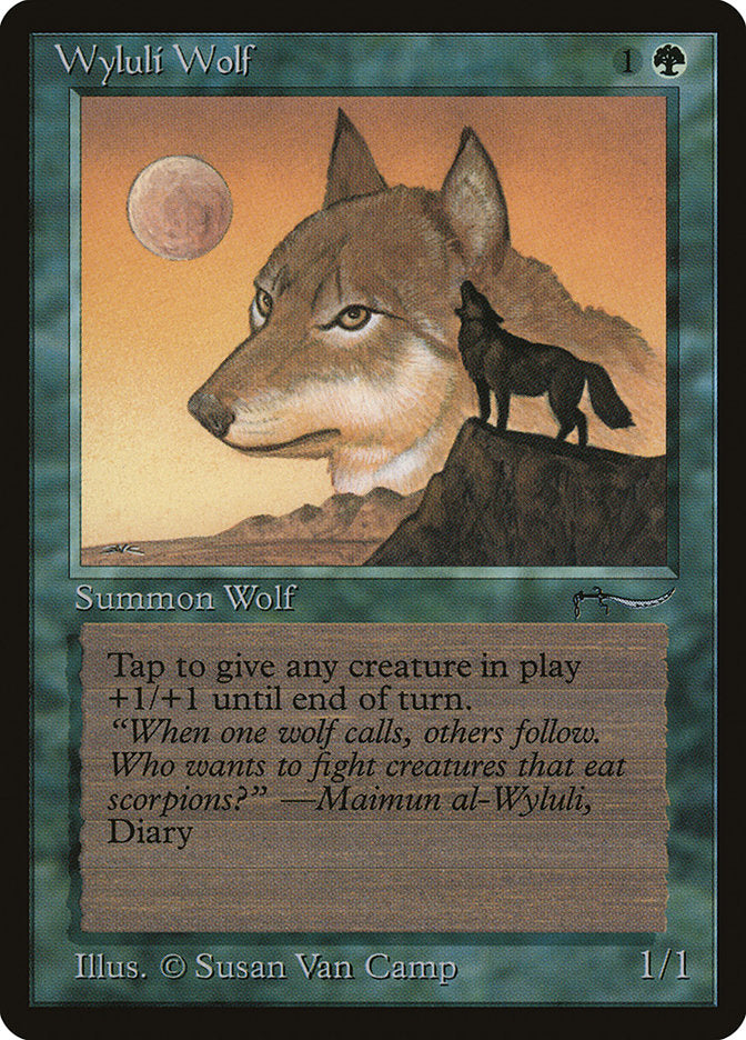 Wyluli Wolf (Dark Mana Cost) [Arabian Nights] | GnG Games