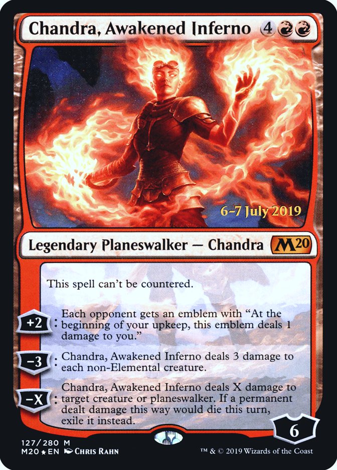 Chandra, Awakened Inferno  [Core Set 2020 Prerelease Promos] | GnG Games