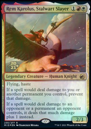 Rem Karolus, Stalwart Slayer [Innistrad: Midnight Hunt Prerelease Promos] | GnG Games