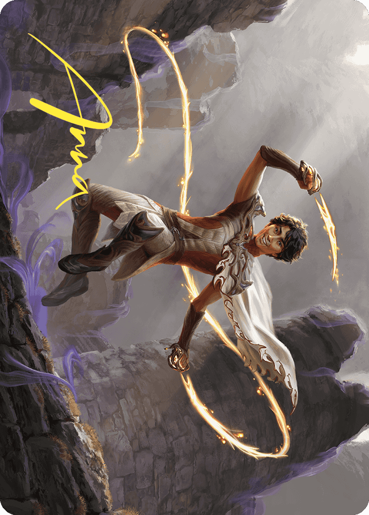 Kellan, the Fae-Blooded Art Card (Gold-Stamped Signature) [Wilds of Eldraine Art Series] | GnG Games