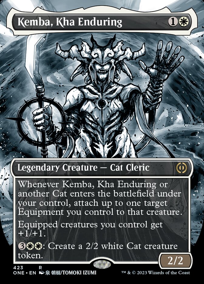 Kemba, Kha Enduring (Borderless Manga Step-and-Compleat Foil) [Phyrexia: All Will Be One] | GnG Games