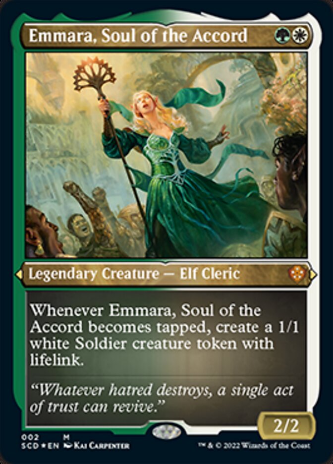 Emmara, Soul of the Accord (Foil Etched) [Starter Commander Decks] | GnG Games