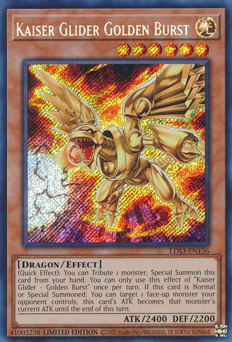 Kaiser Glider Golden Burst [LDS3-EN136] Secret Rare | GnG Games