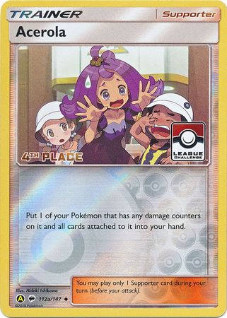 Acerola (112a/147) (League Promo 4th Place) [Sun & Moon: Burning Shadows] | GnG Games