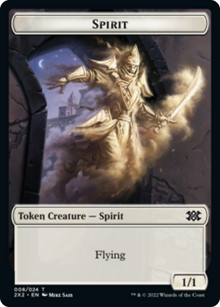 Wrenn and Six Emblem // Spirit Double-sided Token [Double Masters 2022 Tokens] | GnG Games