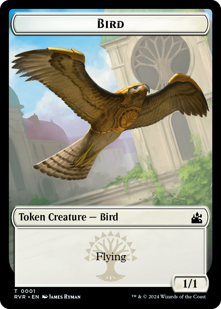 Bird // Zombie Double-Sided Token [Ravnica Remastered Tokens] | GnG Games