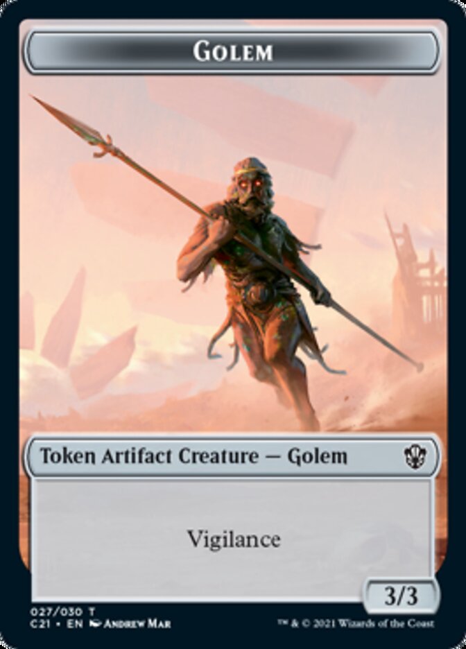 Golem (027) // Thopter Token [Commander 2021 Tokens] | GnG Games