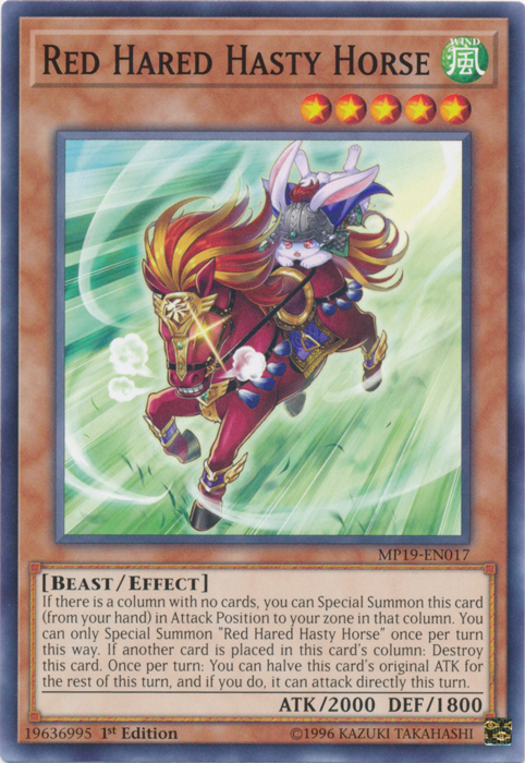 Red Hared Hasty Horse [MP19-EN017] Common | GnG Games