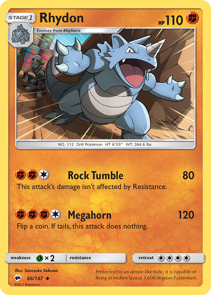 Rhydon (66/147) [Sun & Moon: Burning Shadows] | GnG Games