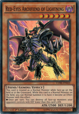 Red-Eyes Archfiend of Lightning [CORE-EN023] Super Rare | GnG Games