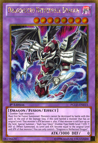 Dragonecro Nethersoul Dragon [PGLD-EN015] Gold Secret Rare | GnG Games