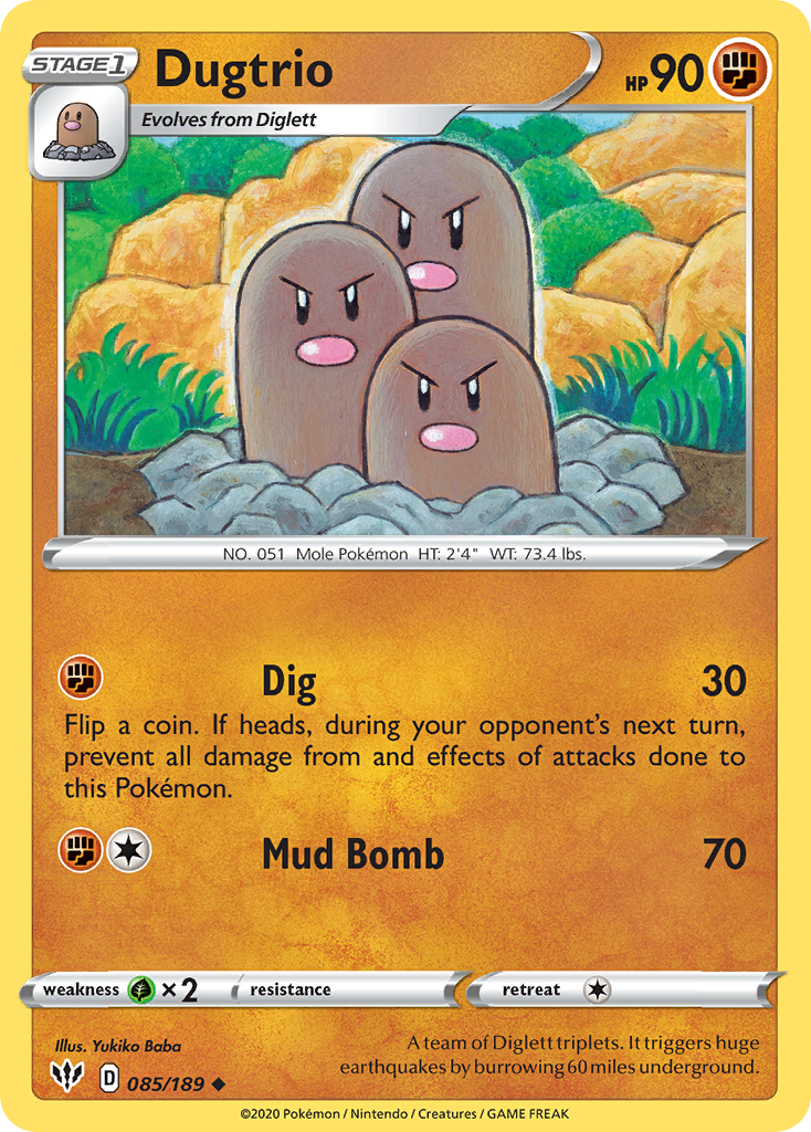 Dugtrio (085/189) [Sword & Shield: Darkness Ablaze] | GnG Games