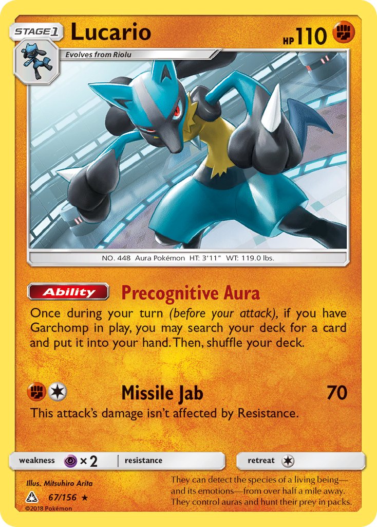 Lucario (67/156) (Theme Deck Exclusive) [Sun & Moon: Ultra Prism] | GnG Games