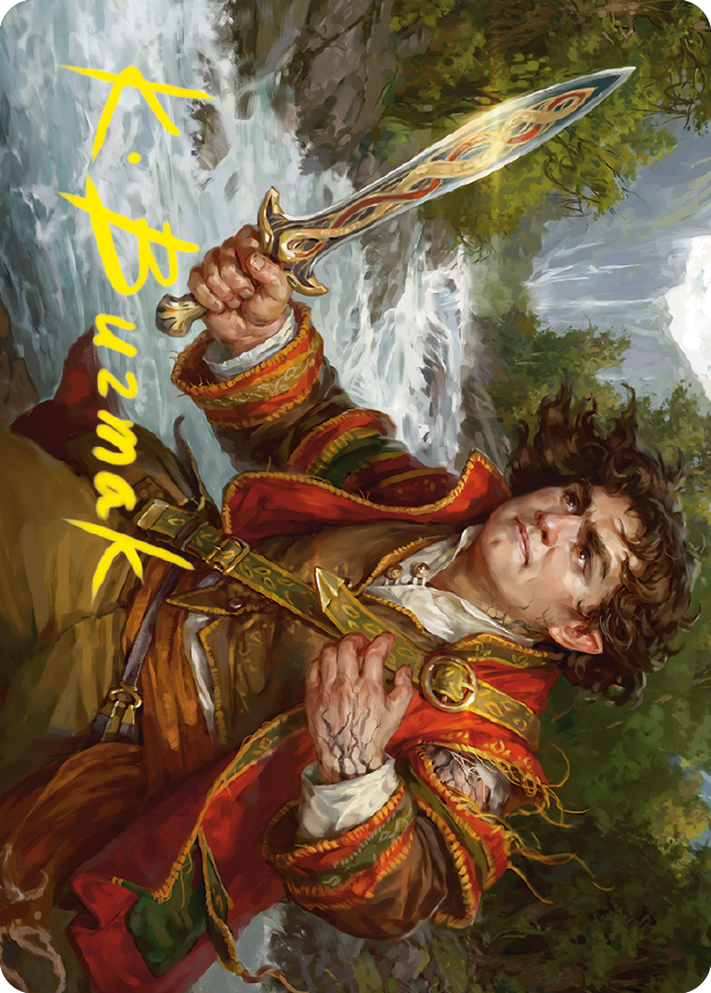 Frodo Baggins Art Card (16/81) (Gold-Stamped Signature) [The Lord of the Rings: Tales of Middle-earth Art Series] | GnG Games