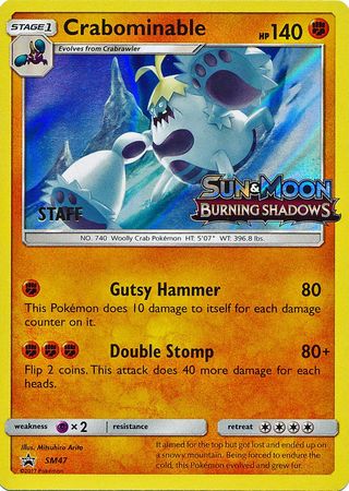 Crabominable (SM47) (Staff Prerelease Promo) [Sun & Moon: Black Star Promos] | GnG Games