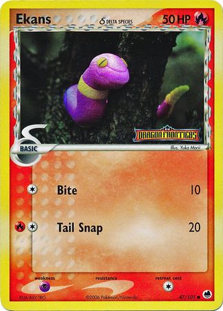 Ekans (47/101) (Delta Species) (Stamped) [EX: Dragon Frontiers] | GnG Games