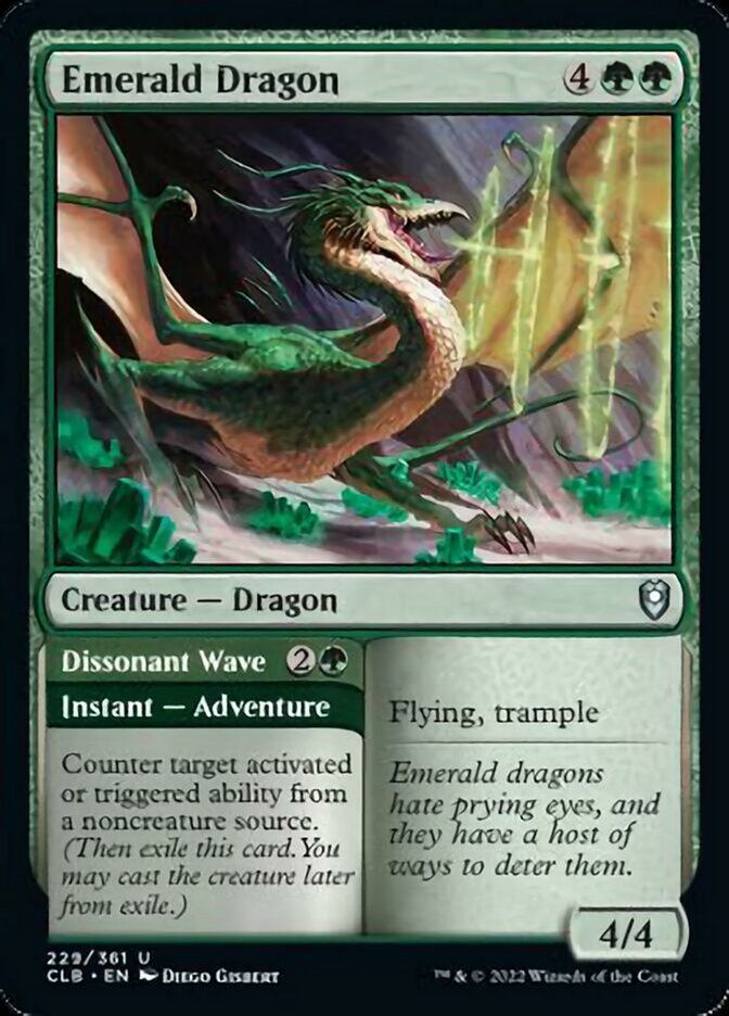 Emerald Dragon // Dissonant Wave [Commander Legends: Battle for Baldur's Gate] | GnG Games