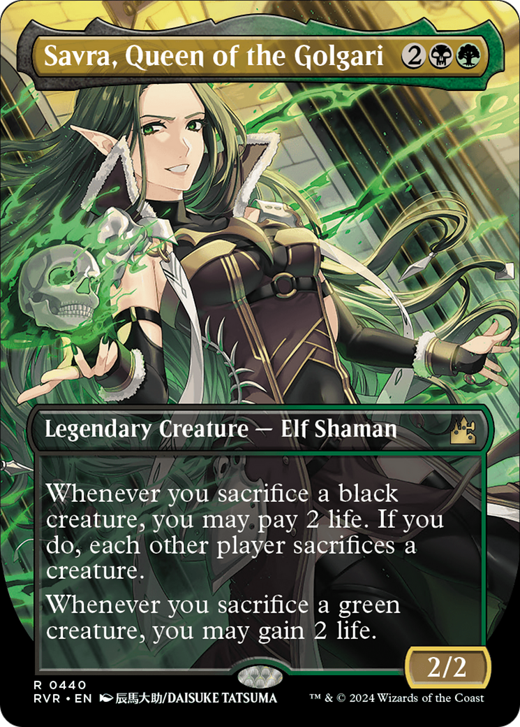 Savra, Queen of the Golgari (Anime Borderless) [Ravnica Remastered] | GnG Games