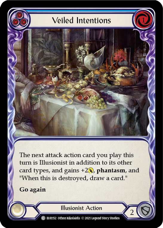 Veiled Intentions (Blue) [EVR152] (Everfest)  1st Edition Rainbow Foil | GnG Games
