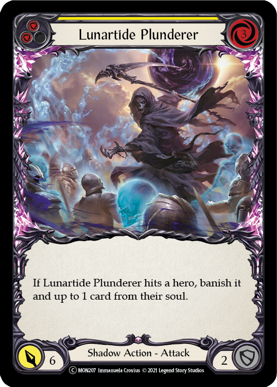 Lunartide Plunderer (Yellow) (Rainbow Foil) [U-MON207-RF] Unlimited Edition Rainbow Foil | GnG Games